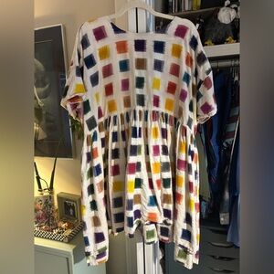 Norblack Norwhite Dress Colorful Checker Pattern
